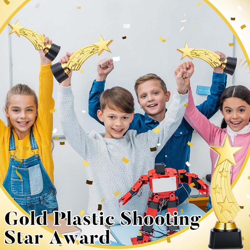 Quelay 9.5 Inch Trophy Awards Gold Plastic Trophies Bulk for Employee Recognition, School Prize, Motivational Gift, Celebrating Outstanding Achievement, Competition - Image 4